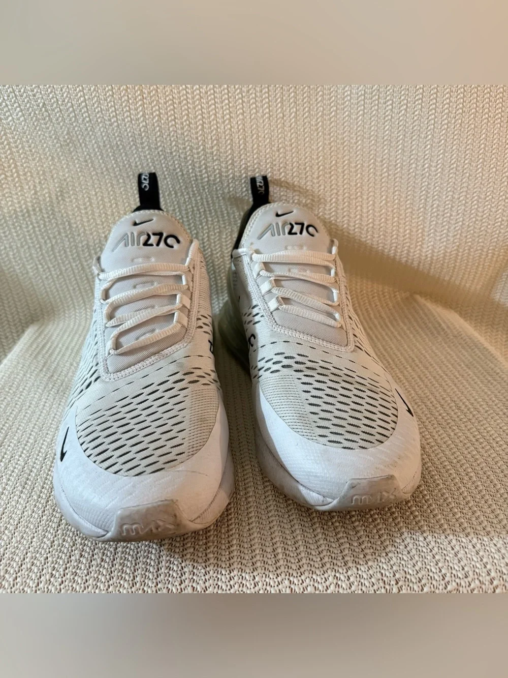Nike Air Max 270 Men's Athletic Sneakers - White/Black Size 13 - Picture 3 of 7